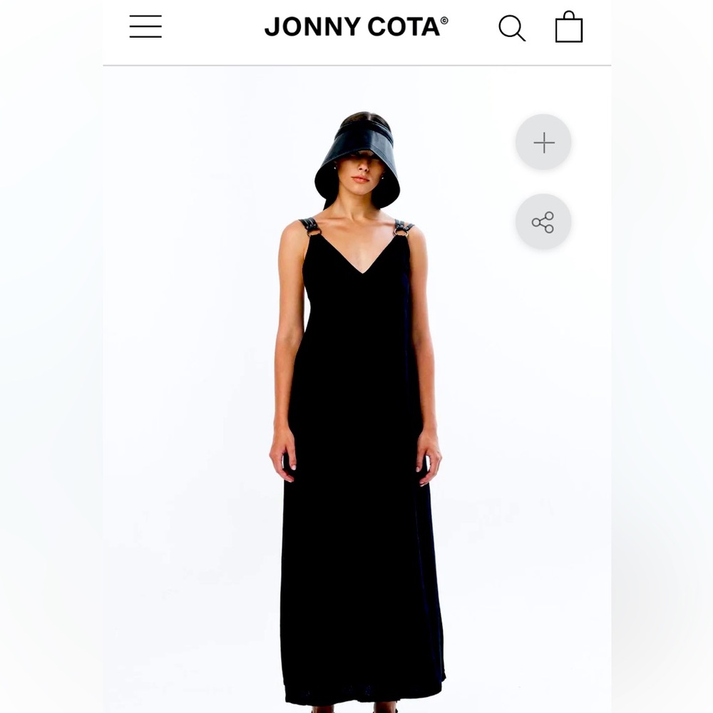 Johnny Cota leather strap dress